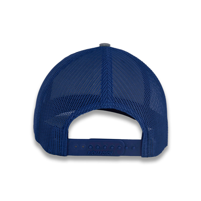 Richardson 112 Split Trucker - Heather Gray/Royal