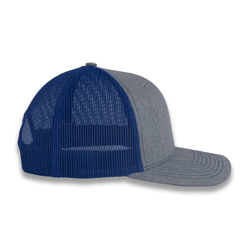 Richardson 112 Split Trucker - Heather Gray/Royal
