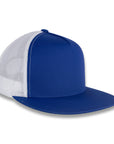 Yupoong Five-Panel Classic Mesh Trucker's Cap - Royal/White