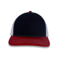 Richardson 112 Tri-Color Trucker - Navy/White/Red