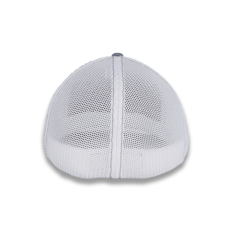 Richardson R-Flex Trucker Cap - Heather Gray/White