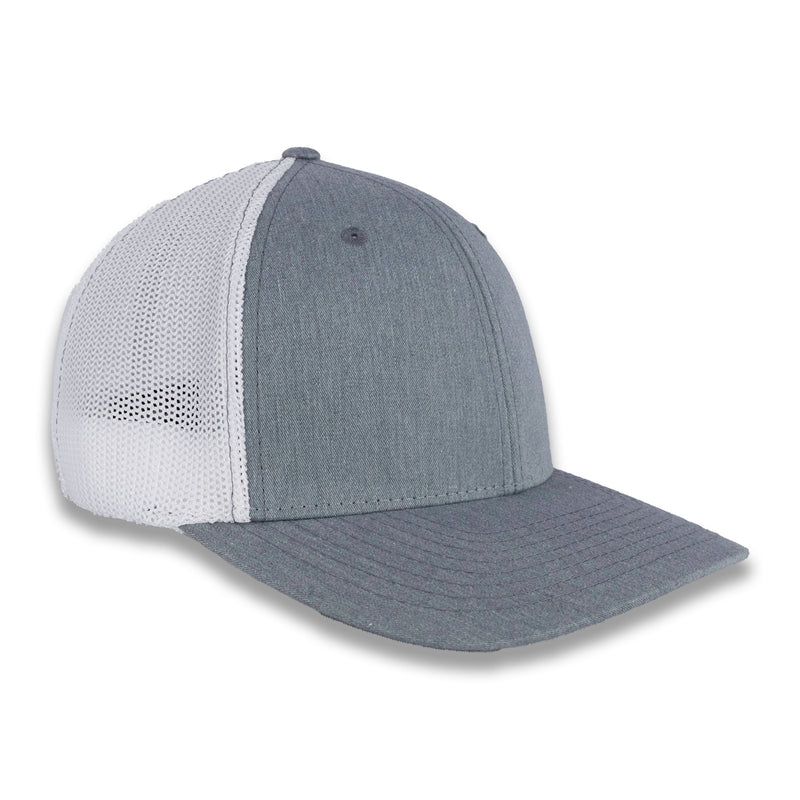 Richardson R-Flex Trucker Cap - Heather Gray/White