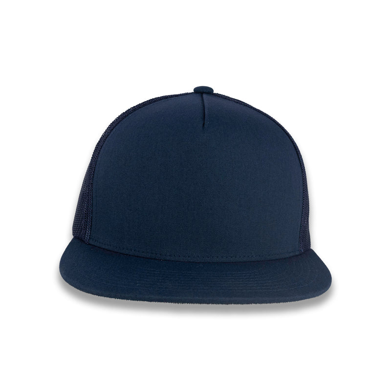 Yupoong Five-Panel Classic Mesh Trucker's Cap - Navy