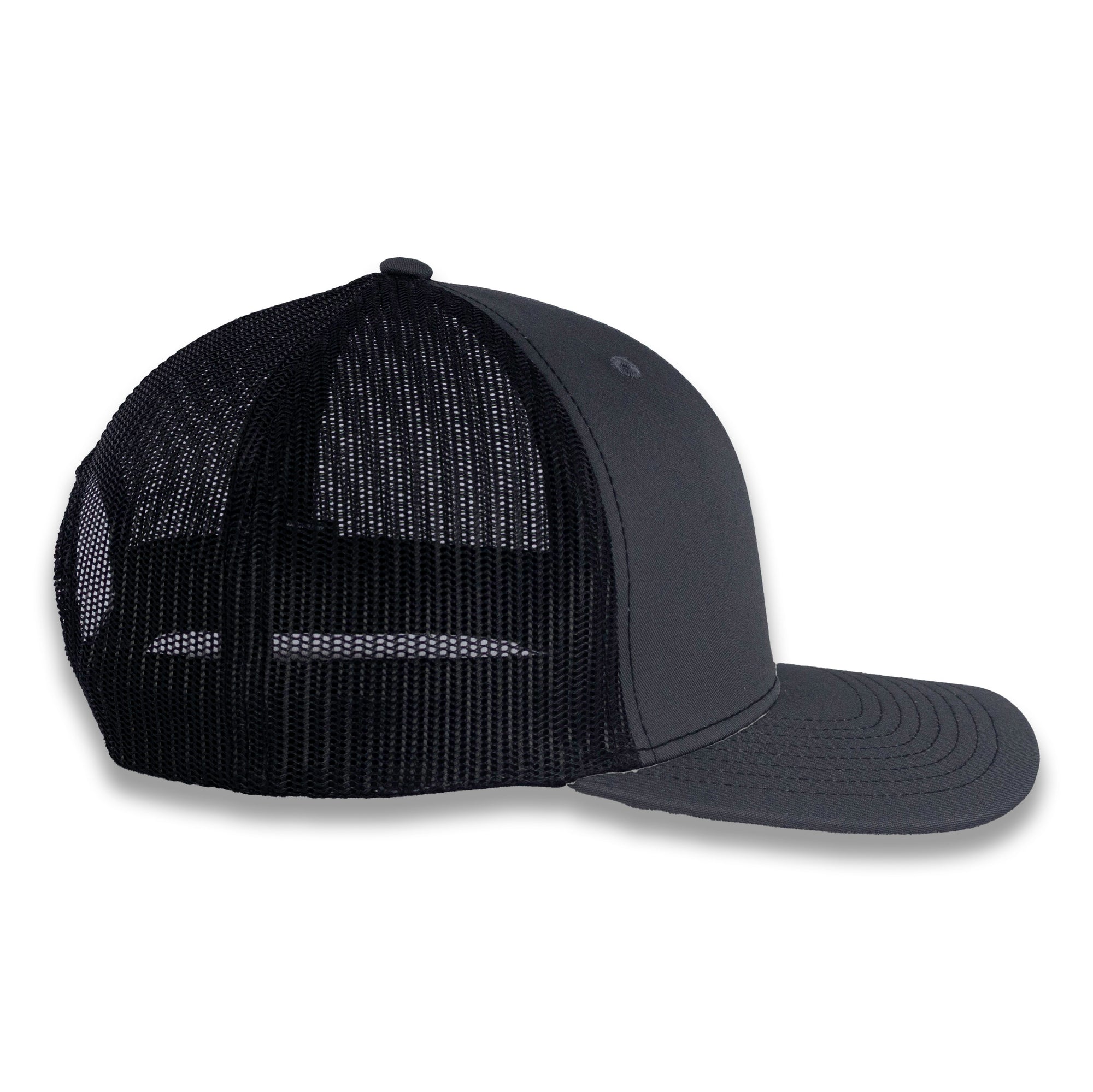 Richardson 112 Split Trucker - Charcoal/Black