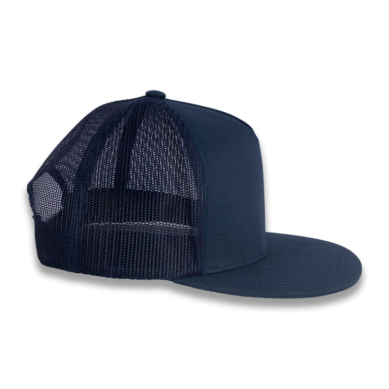 Yupoong Five-Panel Classic Mesh Trucker's Cap - Navy