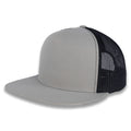Yupoong Five-Panel Classic Mesh Trucker's Cap - Silver/Black