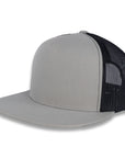 Yupoong Five-Panel Classic Mesh Trucker's Cap - Silver/Black