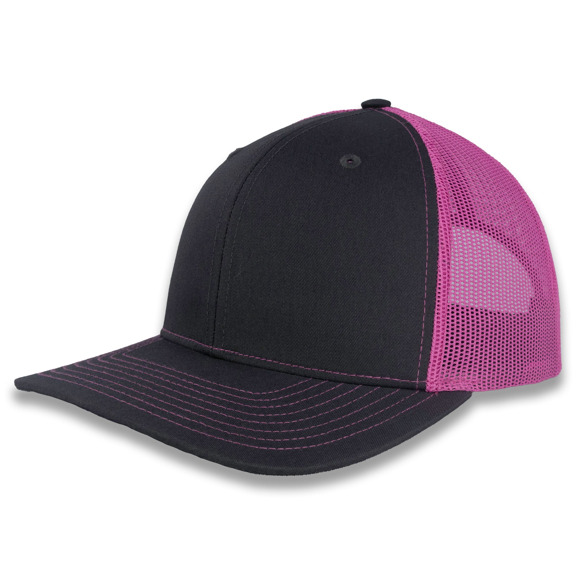 Richardson 112 Split Trucker - Charcoal/Pink