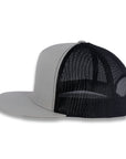 Yupoong Five-Panel Classic Mesh Trucker's Cap - Silver/Black