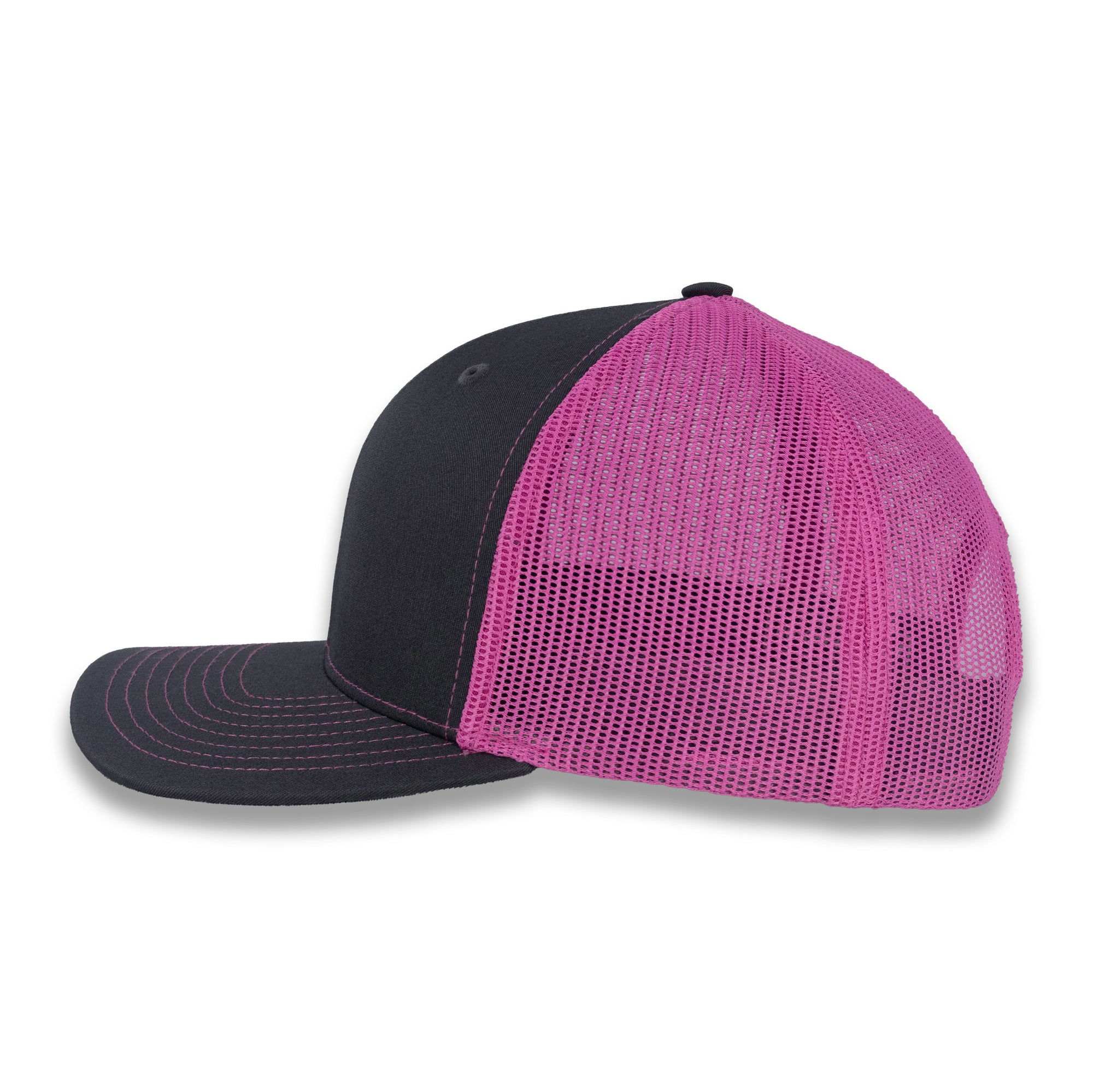 Richardson 112 Split Trucker - Charcoal/Pink