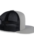 Yupoong Five-Panel Classic Mesh Trucker's Cap - Silver/Black
