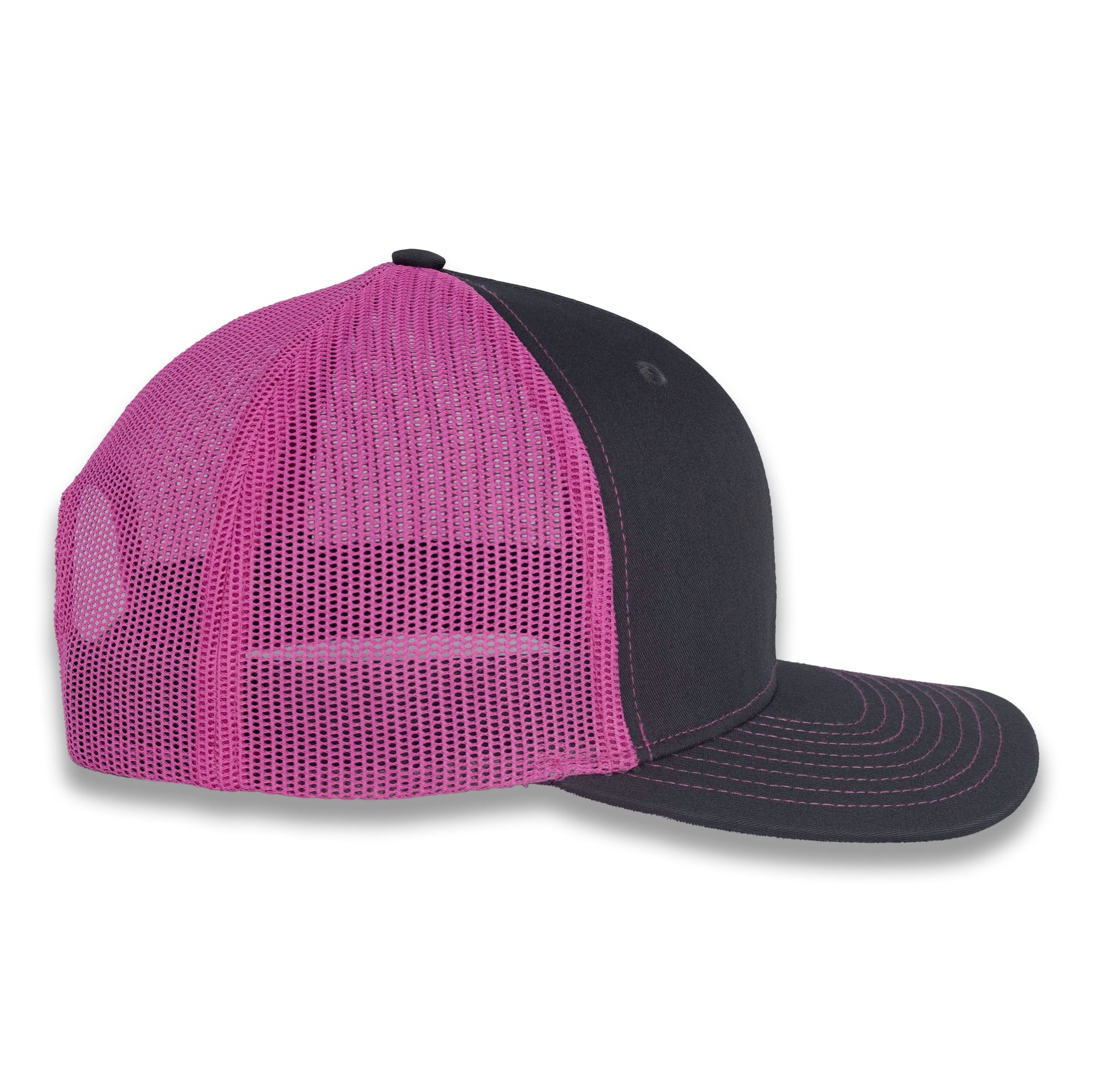Richardson 112 Split Trucker - Charcoal/Pink