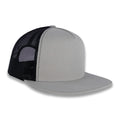 Yupoong Five-Panel Classic Mesh Trucker's Cap - Silver/Black