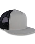 Yupoong Five-Panel Classic Mesh Trucker's Cap - Silver/Black
