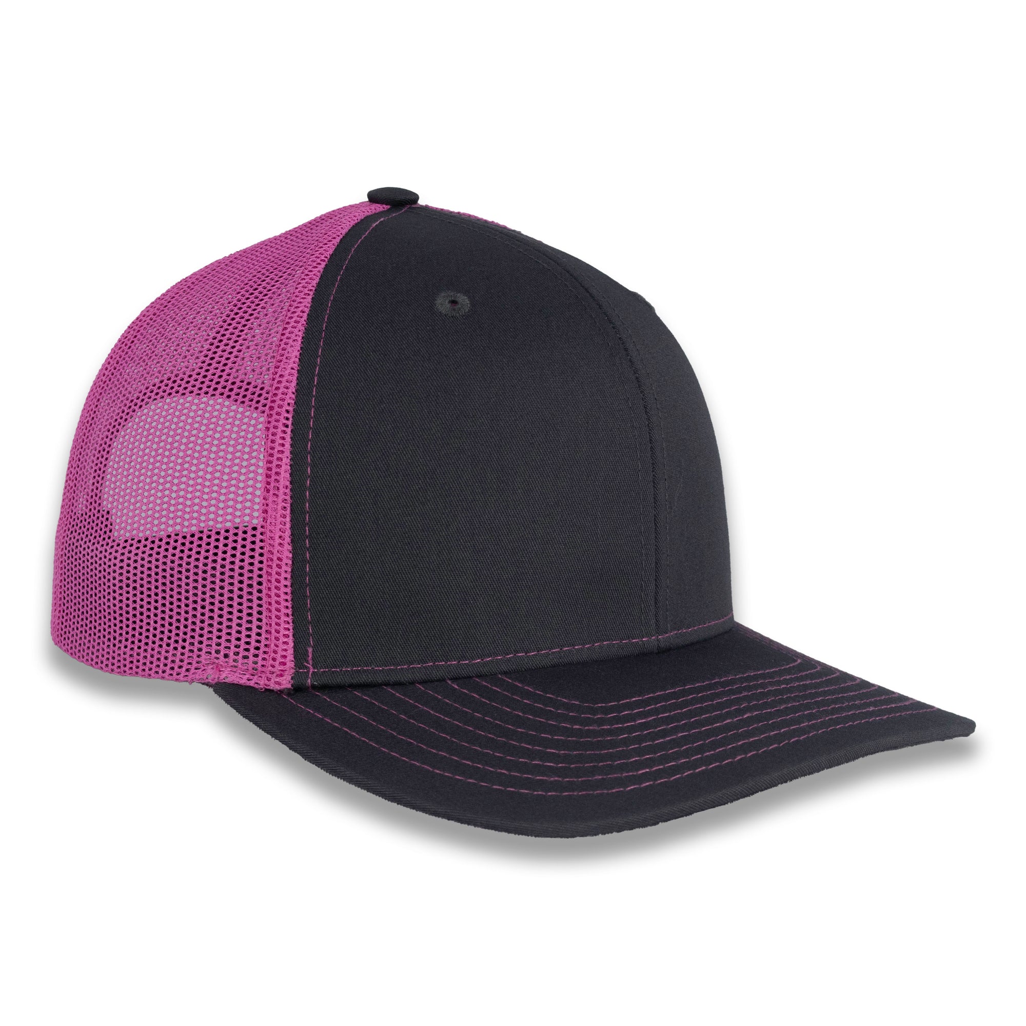 Richardson 112 Split Trucker - Charcoal/Pink