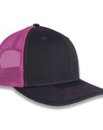 Richardson 112 Split Trucker - Charcoal/Pink