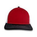 Richardson 112 Tri-Color Trucker - Red/White/Black