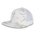 Yupoong Five-Panel Classic Mesh Trucker's Cap - Multicam Alpine/White