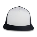 Yupoong Five-Panel Classic Mesh Trucker's Cap - Black/White/Black