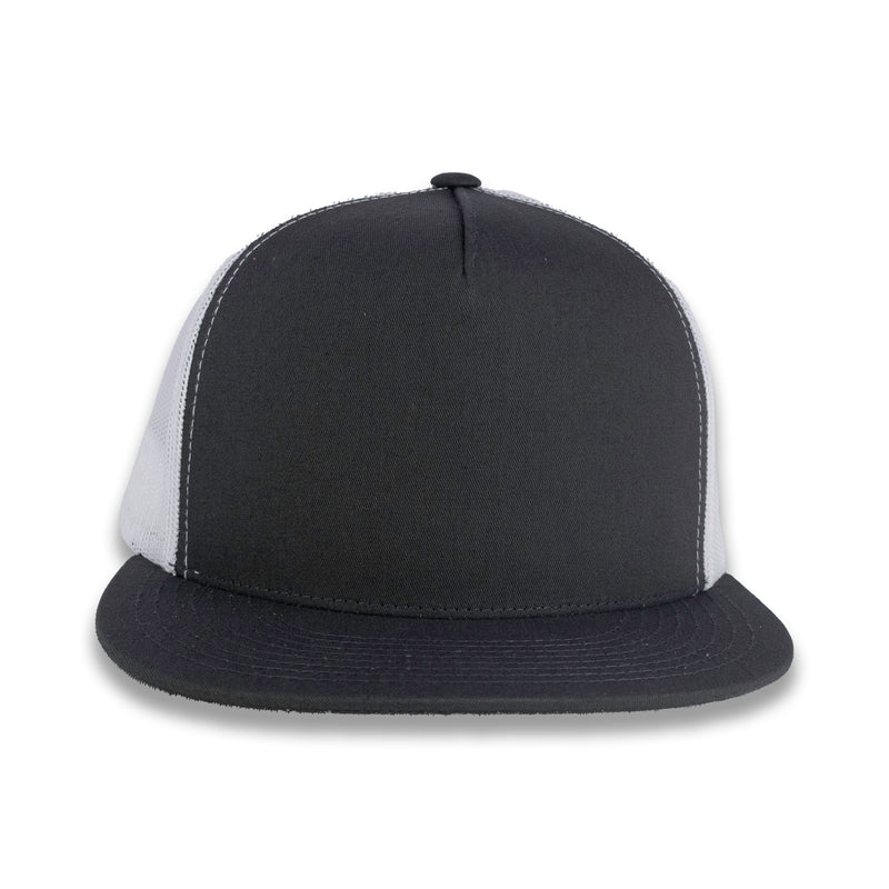 Yupoong Five-Panel Classic Mesh Trucker's Cap - Charcoal/White