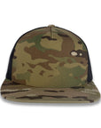 Yupoong Five-Panel Classic Mesh Trucker's Cap - Multicam Green/Black