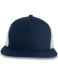Yupoong Five-Panel Classic Mesh Trucker's Cap - Navy/White