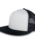 Yupoong Five-Panel Classic Mesh Trucker's Cap - Black/White/Black