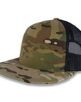 Yupoong Five-Panel Classic Mesh Trucker's Cap - Multicam Green/Black