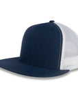 Yupoong Five-Panel Classic Mesh Trucker's Cap - Navy/White