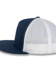 Yupoong Five-Panel Classic Mesh Trucker's Cap - Navy/White