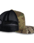 Yupoong Five-Panel Classic Mesh Trucker's Cap - Multicam Green/Black
