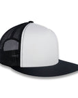 Yupoong Five-Panel Classic Mesh Trucker's Cap - Black/White/Black