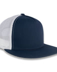 Yupoong Five-Panel Classic Mesh Trucker's Cap - Navy/White