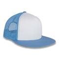 Yupoong Five-Panel Classic Mesh Trucker's Cap - Carolina Blue/White/Carolina Blue