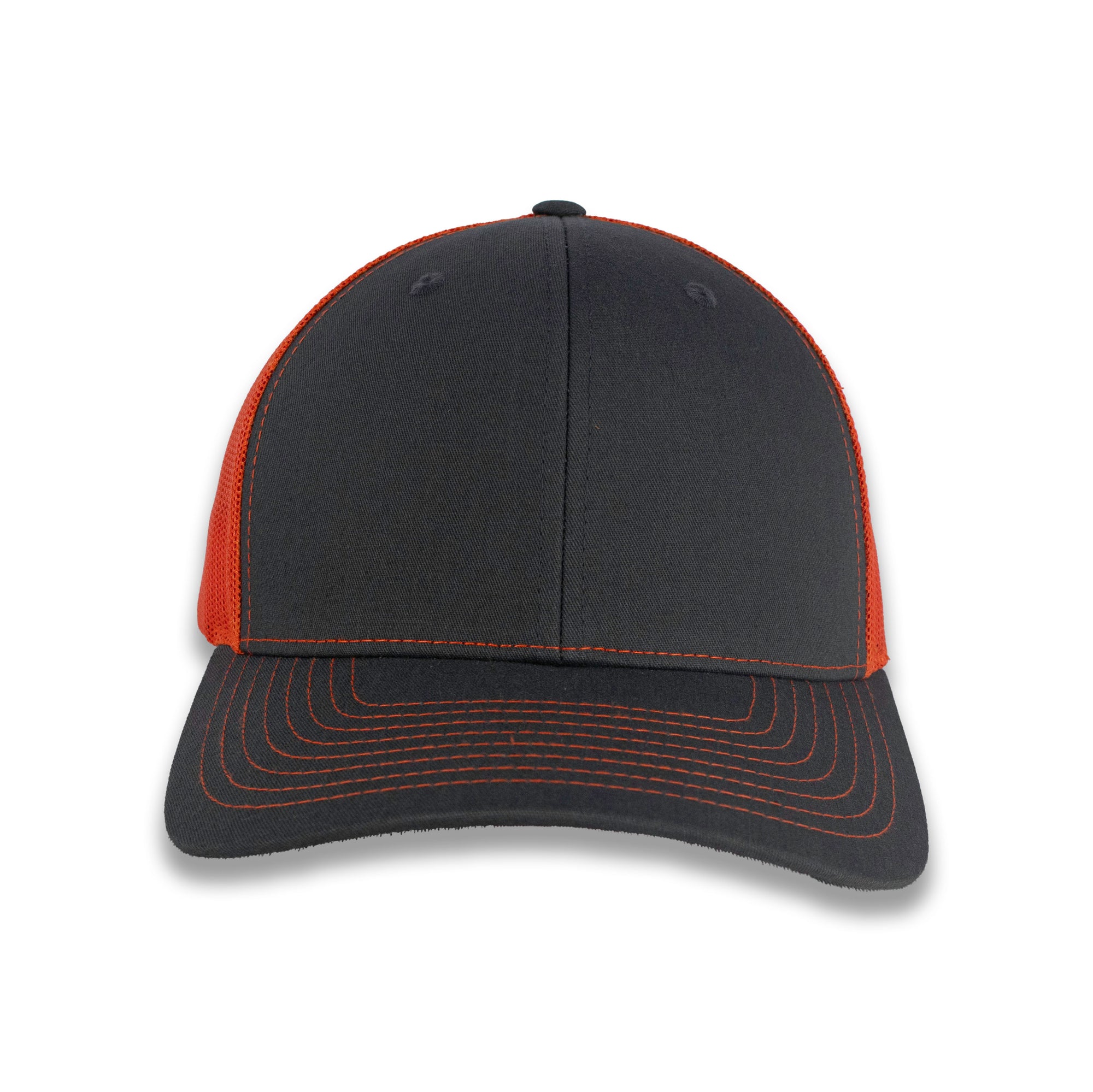Richardson 112 Split Trucker - Charcoal/Orange
