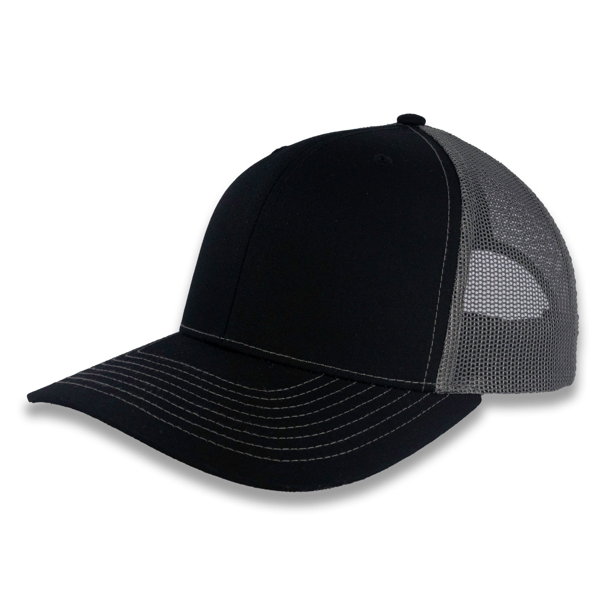 Richardson 112 Split Trucker - Black/Charcoal