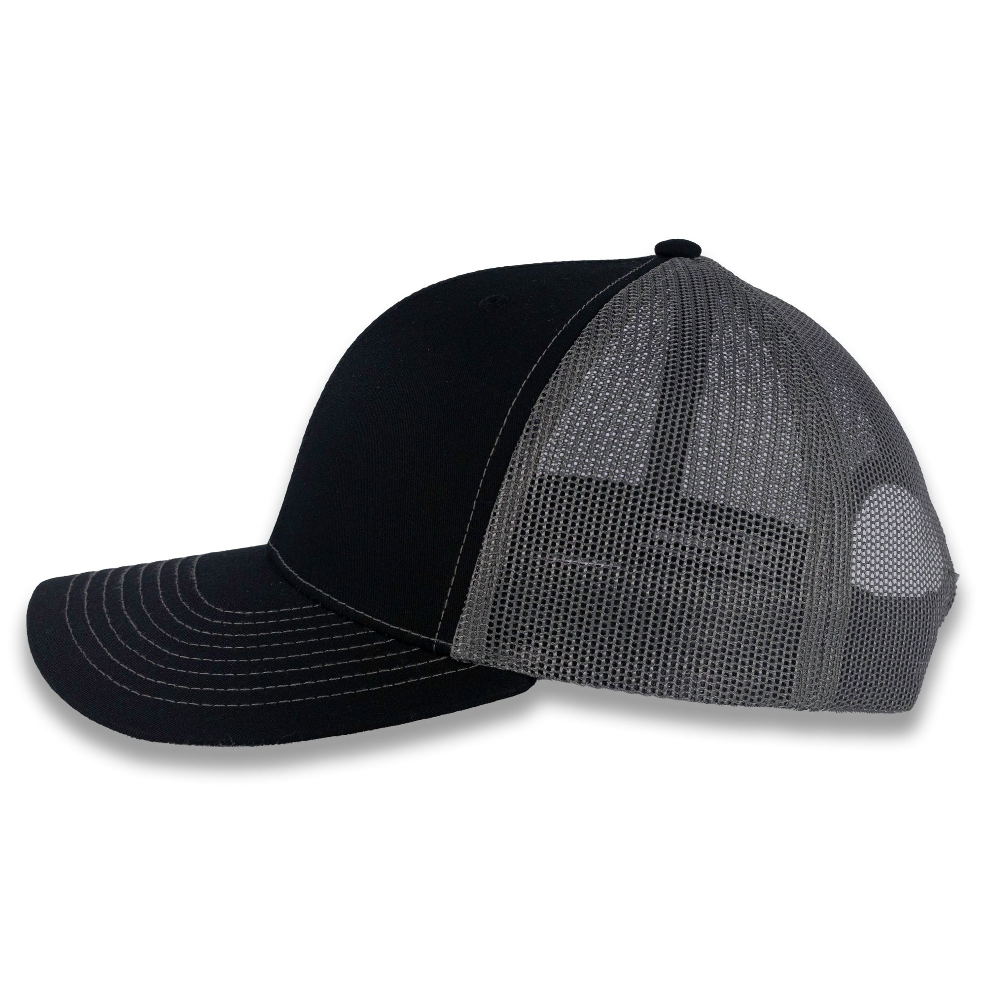 Richardson 112 Split Trucker - Black/Charcoal