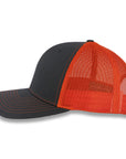 Richardson 112 Split Trucker - Charcoal/Orange