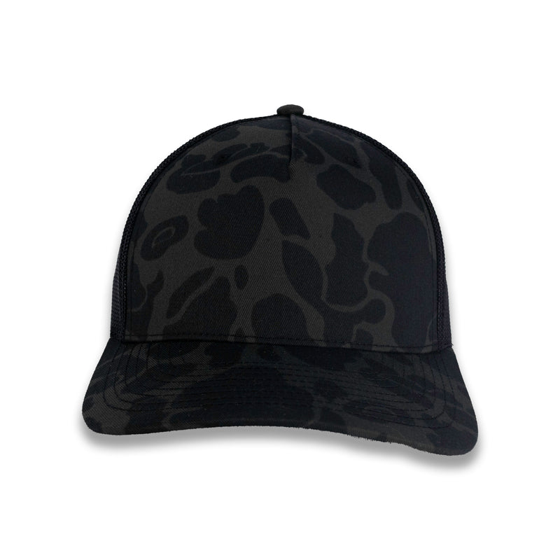 Richardson Five Panel Trucker - Duck - Sable Duck Camo Black