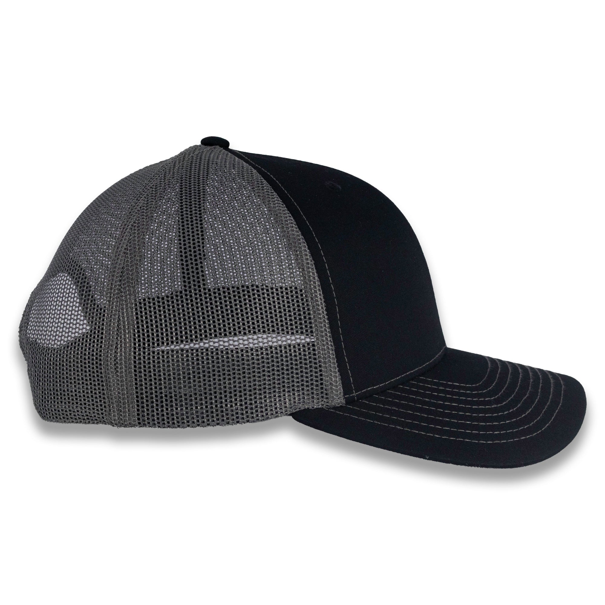 Richardson 112 Split Trucker - Black/Charcoal