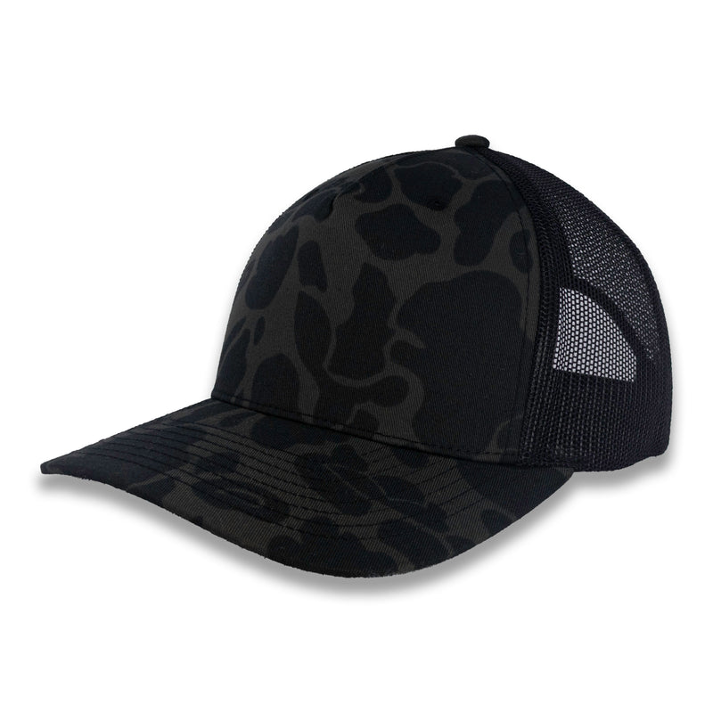 Richardson Five Panel Trucker - Duck - Sable Duck Camo Black