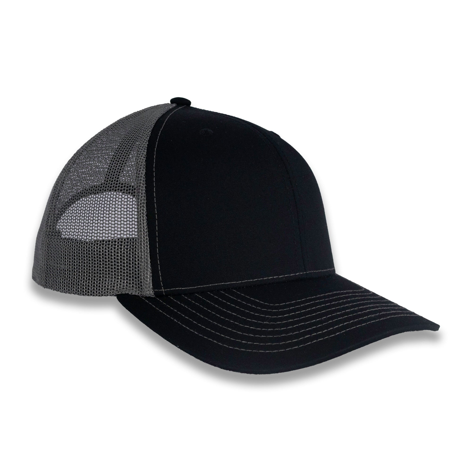 Richardson 112 Split Trucker - Black/Charcoal