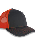 Richardson 112 Split Trucker - Charcoal/Orange