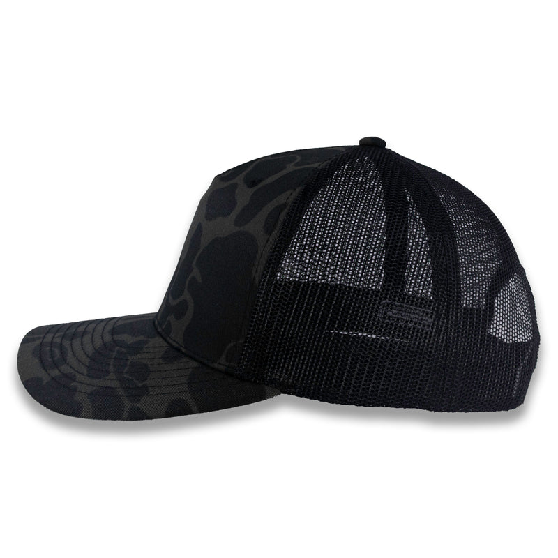 Richardson Five Panel Trucker - Duck - Sable Duck Camo Black