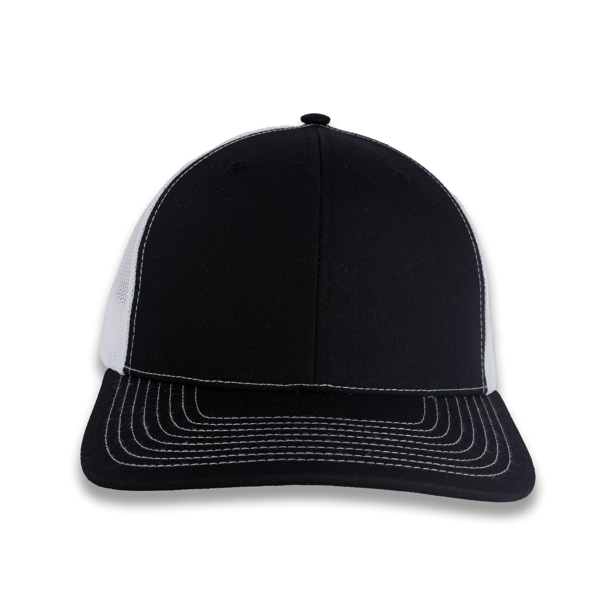 Richardson 112 Split Trucker - Black/White