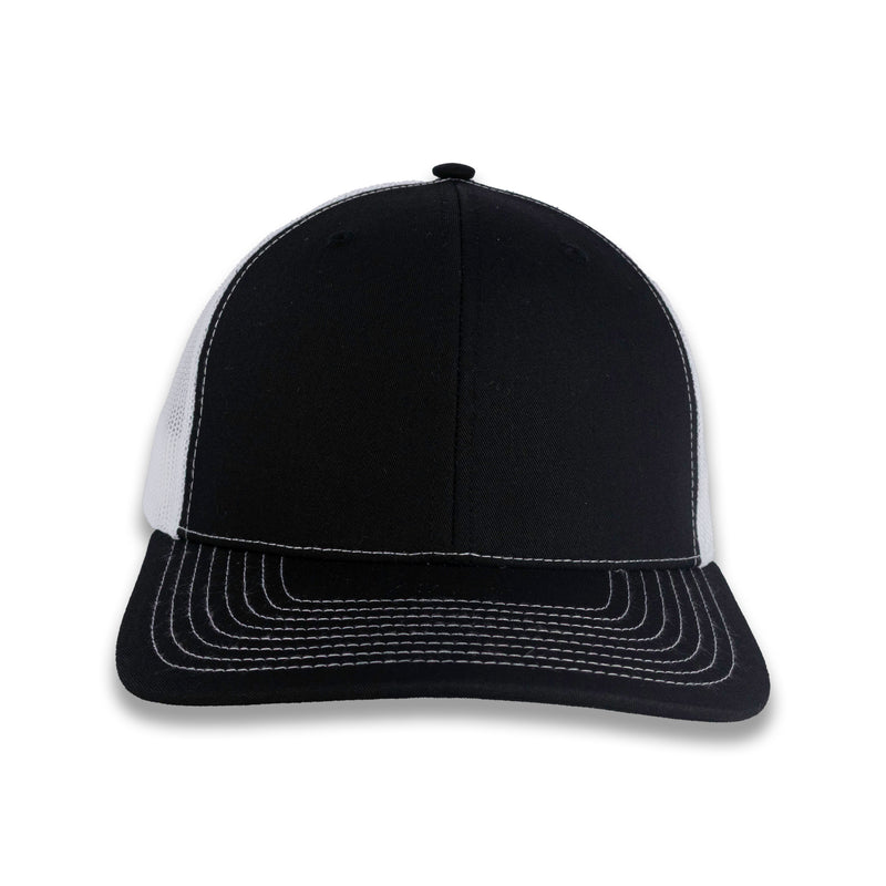 Richardson 112 Split Trucker - Black/White