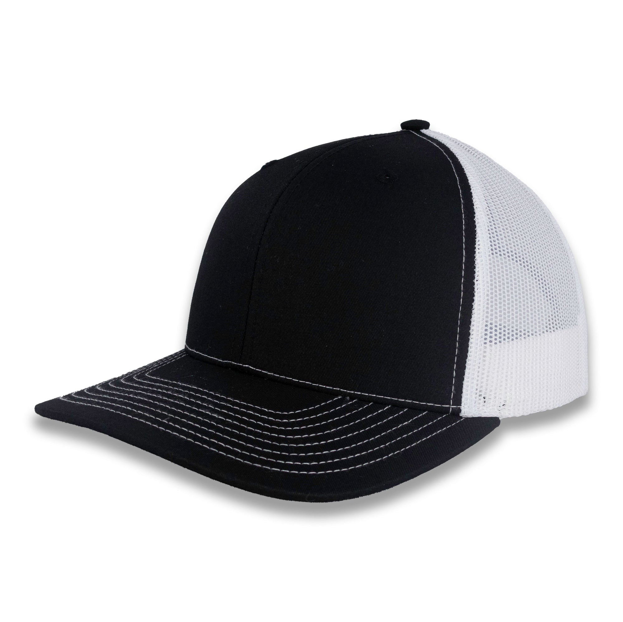 Richardson 112 Split Trucker - Black/White