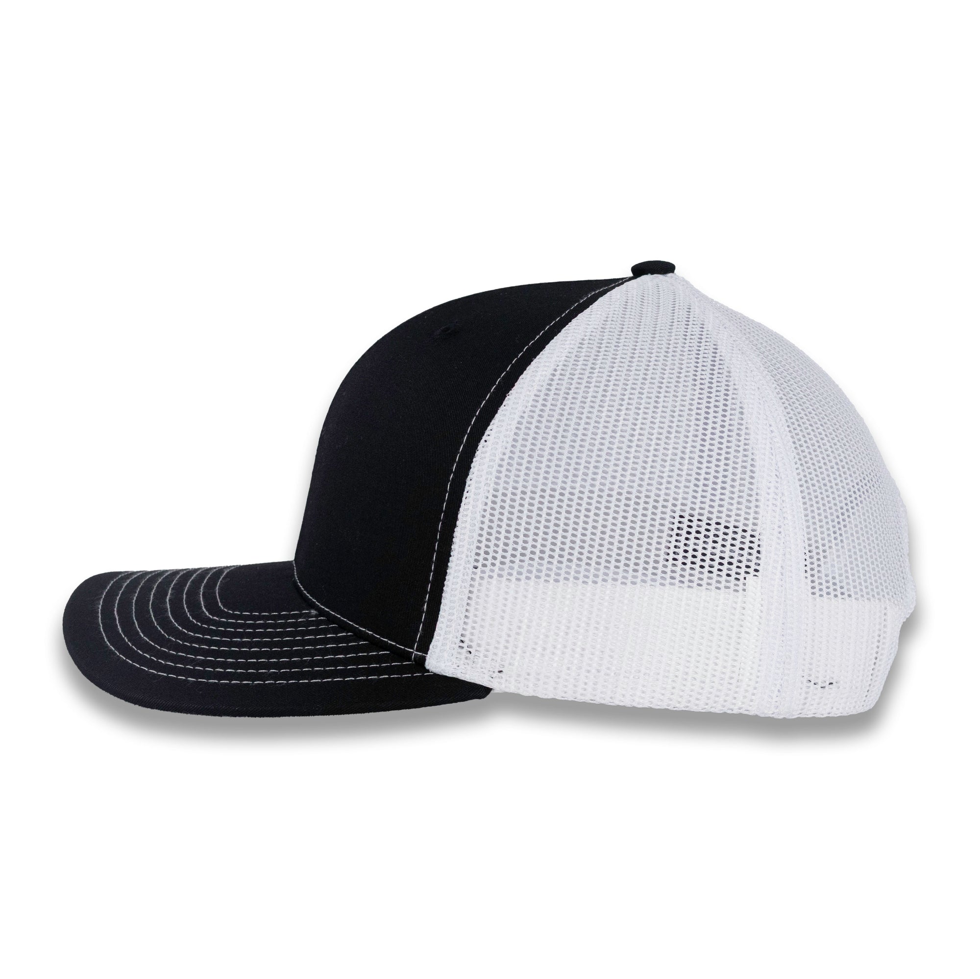 Richardson 112 Split Trucker - Black/White