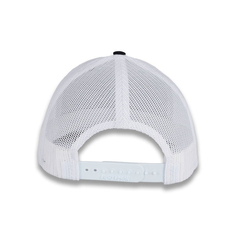 Richardson 112 Split Trucker - Black/White