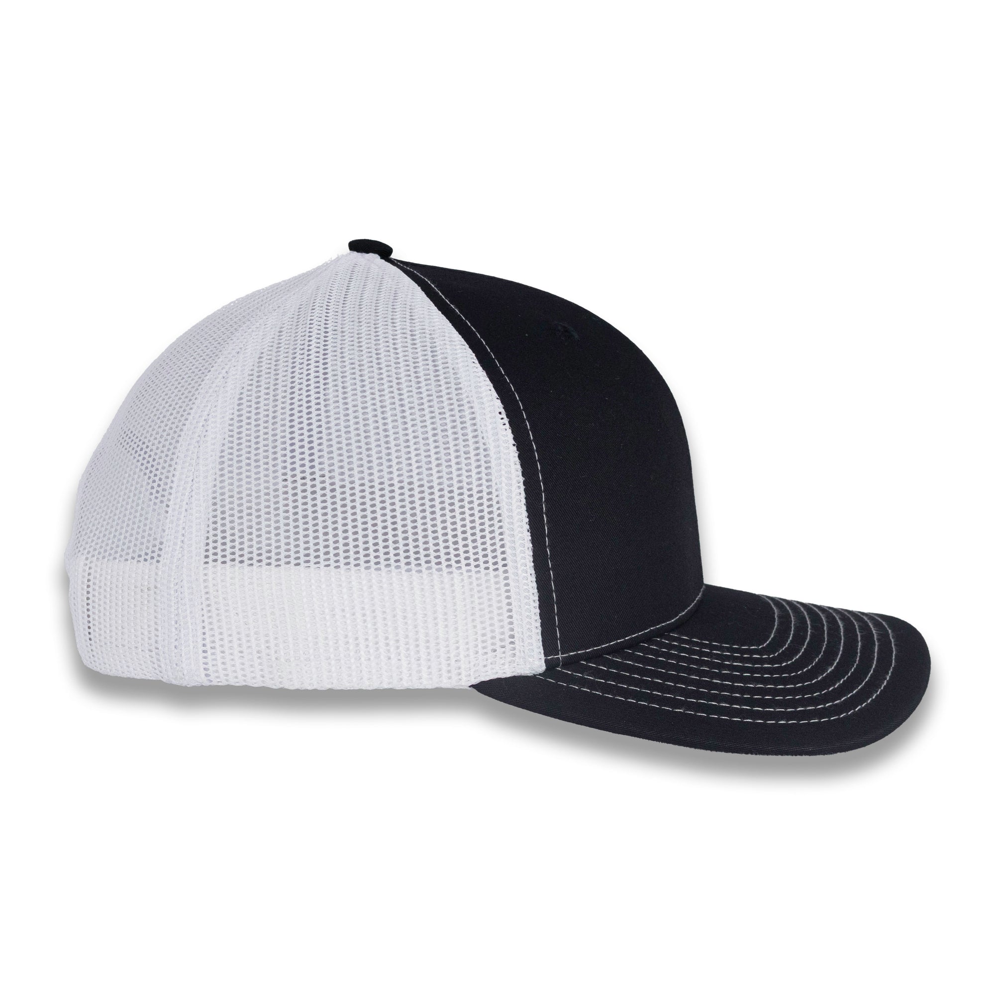 Richardson 112 Split Trucker - Black/White